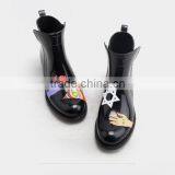 2017 Hand Printed Style Pvc Ankle Rain Boots for Women thumbnail-3