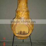 Clay Chimney With Metal Stand, Fire Shelf and Lid thumbnail-1