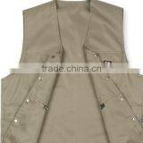 Men's Reversible Clothing Casual Outdoor Fishing Vest Multi-pocket Men V-neck Cotton Vest Brand thumbnail-1