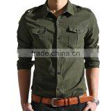 Military Style Dress Shirt , 2016 Latest Shirts for Men, 100% Cotton Western Style Dress Shirt thumbnail-2