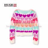 Comfortable Round Neck 12GG Pullover Knitted Sweaters For Children thumbnail-1