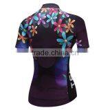Professional Custom Lady Bicycle Women Wear Best Cool Design Female Cycling Jersey With Lower Collar thumbnail-2