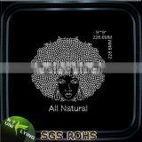 Afro Girl Rhinestone Transfer Wholesale,Iron on T- Shirt Sticker thumbnail-2