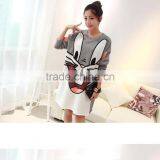 Cartoon Print Lovely Rabbit Loose and Comfortable Dress thumbnail-1
