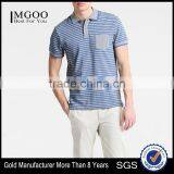 MGOO New Design Two Buttons Mens Polo Shirt Stripe Printing Pique Polo Shirts With Customized Logo thumbnail-1