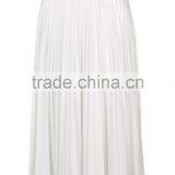 Hot Sale Iridescent Pleated Skirts High Waist Zip Up Plain White Beach Style Long Skirts thumbnail-3