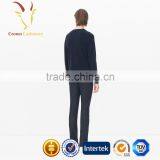 Navy Blue Men Cashmere Wool Pullover Sweater thumbnail-4