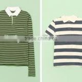embossed striped man polo t-shirt