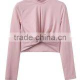 Runwaylover EY2229B Ladies White Long Sleeve Blank Crop Tops Wholesale Cheap thumbnail-4