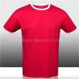 100% Polyester Men Red Dry Fit Short Sleeve T-shirt