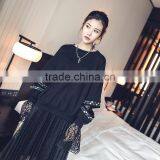 B22679A Korea Women Lace Stitching Nail Bead Blouse Hoodies thumbnail-6