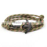 Men Beaded Charm Wrist Band Anchor Bracelet thumbnail-4