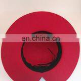 Winter Girls Fashion Hats Imitation Wool Red Formal Hat With Bowknot thumbnail-5