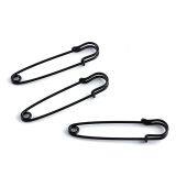Black Painted Big Garment Brooch Safety Pin 3 Inch Length thumbnail-5