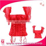 corsets and bustiers slimming red Lace sexy Corset Bustier top Slim Body Bow Corset for women