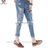 A Forever Fairness Women Casual Loose Straight Scratch Ladies Ripped Jeans