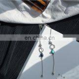 Retro Marble Gemstone Geometric Metal Bracelet thumbnail-4