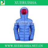 Waterproof and Soft Shell Down Jacket for Woman in Blue Color thumbnail-1