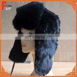 Top Quality Chinese Chinchilla Rabbit Fur Russian Hat thumbnail-3