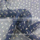 Printed 100% Silk Crepe Georgette With Scattered Small Spots