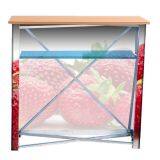 Rortable Aluminum Pop Up Booth Folding Wooden Steel Board Promotion Counter Table Design For Advertising Display thumbnail-2