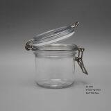 200ml Clear PET Plastic Cosmetic Packaging Pots Jars,200g Round Plastic PET Face Cream Cosmetic Bottle With Metal Clip Lid thumbnail-3