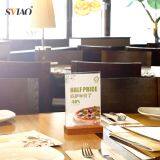 A5 140 * 258 * 48 mm Acrylic Table Stand Menu Holder With Wood Base thumbnail-4