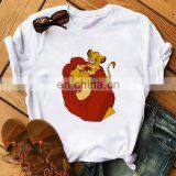 New Cute Lion King Lady T-shirt Cartoon Printing Harajuku Female T-shirt Loose Short Sleeve Top thumbnail-5