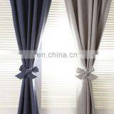 Good Quality Modern Luxury Cotton Linen Fabric Solid Colour Thicken Decorative Home Textile Blackout Curtain thumbnail-2