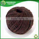 Yarn buying agent of 2ply brown color recycled cotton twine ball HB274 China