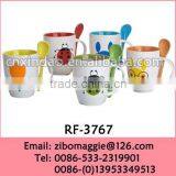 Good Quality Cheap Price China Made Promotional Ceramic Coffee Mug With Spoon thumbnail-3