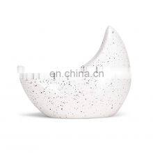 Moon Shaped Dot Speckle Ceramic Flower Planter Vase for Home Decor thumbnail-4