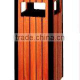 Plastic Wooden Stylish Hot Sale Outdoor Garbage Bin thumbnail-1