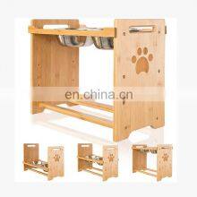 Amazon Hot Selling Wholesale Pet Food Water Feeders Coated Stainless Steel Dog Bowls Cat Iron With Stand Dropshipping thumbnail-1