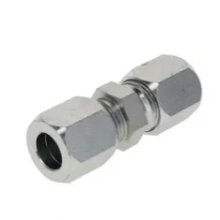 Flareless Bite Type Tube Union Flareless Bite Type Adapter Tube x NPT Male Straight Adapter Female Male Thread, thumbnail-2