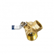 3/4 in 1/2 in 1in PN16 PN25 NPT Internal Thread 3 Way Brass Ball Valve Female Three Way 3 Inch Ball Valve thumbnail-2