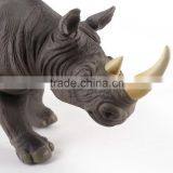 Hot Sell Cool Dinosaur Toys Vinyl 17'' Black Rhinoceros Toy For Children X012 thumbnail-6