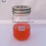 350ml food grade clear glass jars with metal cap