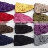 Wholesale Hair Accessory Ladies Crochet Patterns Flower Head Wrap Women Knitted Headband thumbnail-5