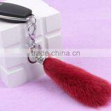 Wholesale Price Competitive 2015 Natural Fox Fur Tail / Dye Color Fox Tail Fur Keychain thumbnail-4