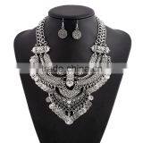 Boho Style Crescent Fringed Crude Chain Clavicle Necklace Fashion Coin Jewelry Set thumbnail-6