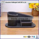 Creative Office Supplies Desk Organizer Leather Pen Holder Name Card Holder