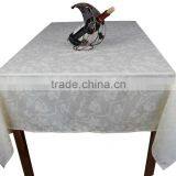 T/C Popular Jacqured White Cheap Table Cloth