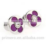 PRIMERO 2015 Fashion Jewelry Enamel Amethyst Cufflinks 925 Sterling Silver Cufflink Pattern Cufflinks French Cufflinks thumbnail-6
