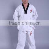 Taekwondo Uniforms With High Quality in 35% Cotton 65% Polyester Made for Kids and Adults in China thumbnail-1