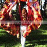 SMOKE BATIK HAND DYED DESIGNER BELLY DANCER SILK VEILS thumbnail-1
