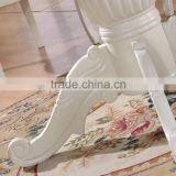 Home Used European Vintage White Marble Dining Table Set With 4 Chairs thumbnail-5