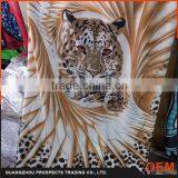 2016 China wholesale New fashion Designs 100 Polyester Tiger digital fabric printing Printed Fabric For Dress