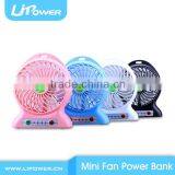 Rechargable Super Strong Wind Desk Mini Fan With Power Bank Function Adjustable Speed and LED Flashlight thumbnail-5