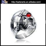 Elegant Tianium Stone Men's Skull Ring ,stainless Steel Skull Ring thumbnail-2